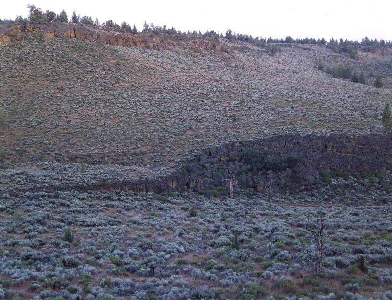 rimrock, Oregon high desert, 1980